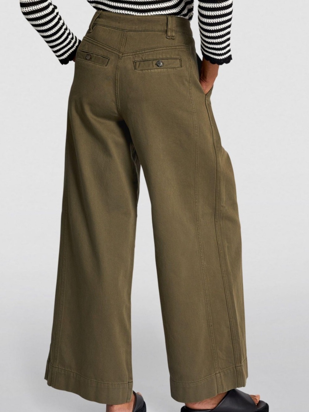 ME+EM Soft Twill Wide Leg Trouser - Picture 3 of 7